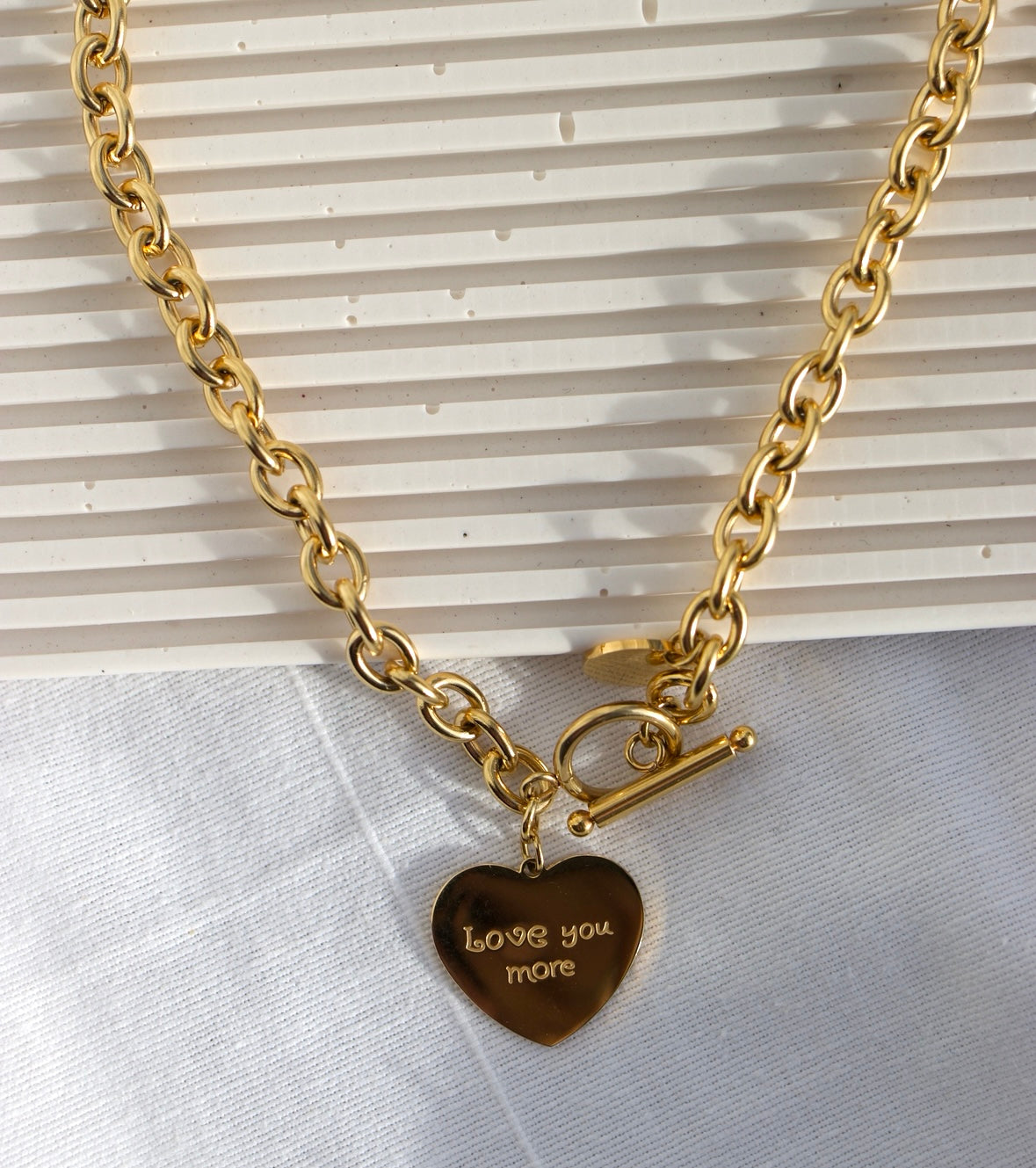 Love You More Chunky Gold Necklace