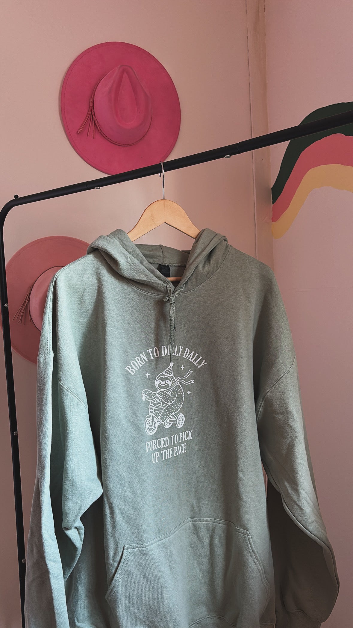 Dilly Dally Sage Green Hoodie