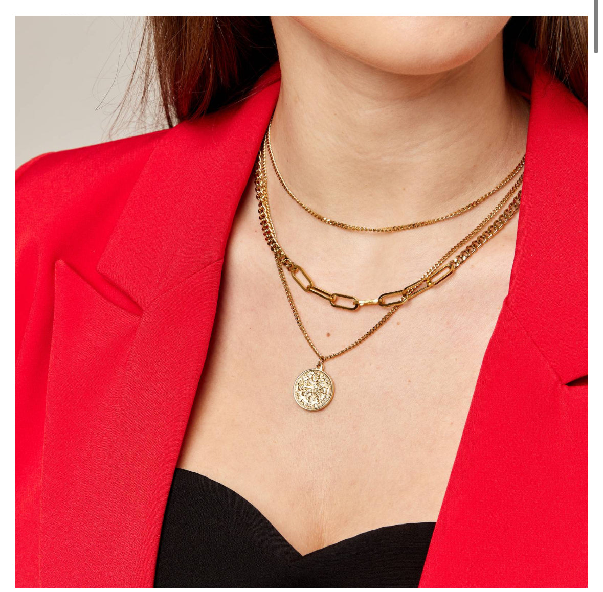 Goddess Coin Layered Necklace