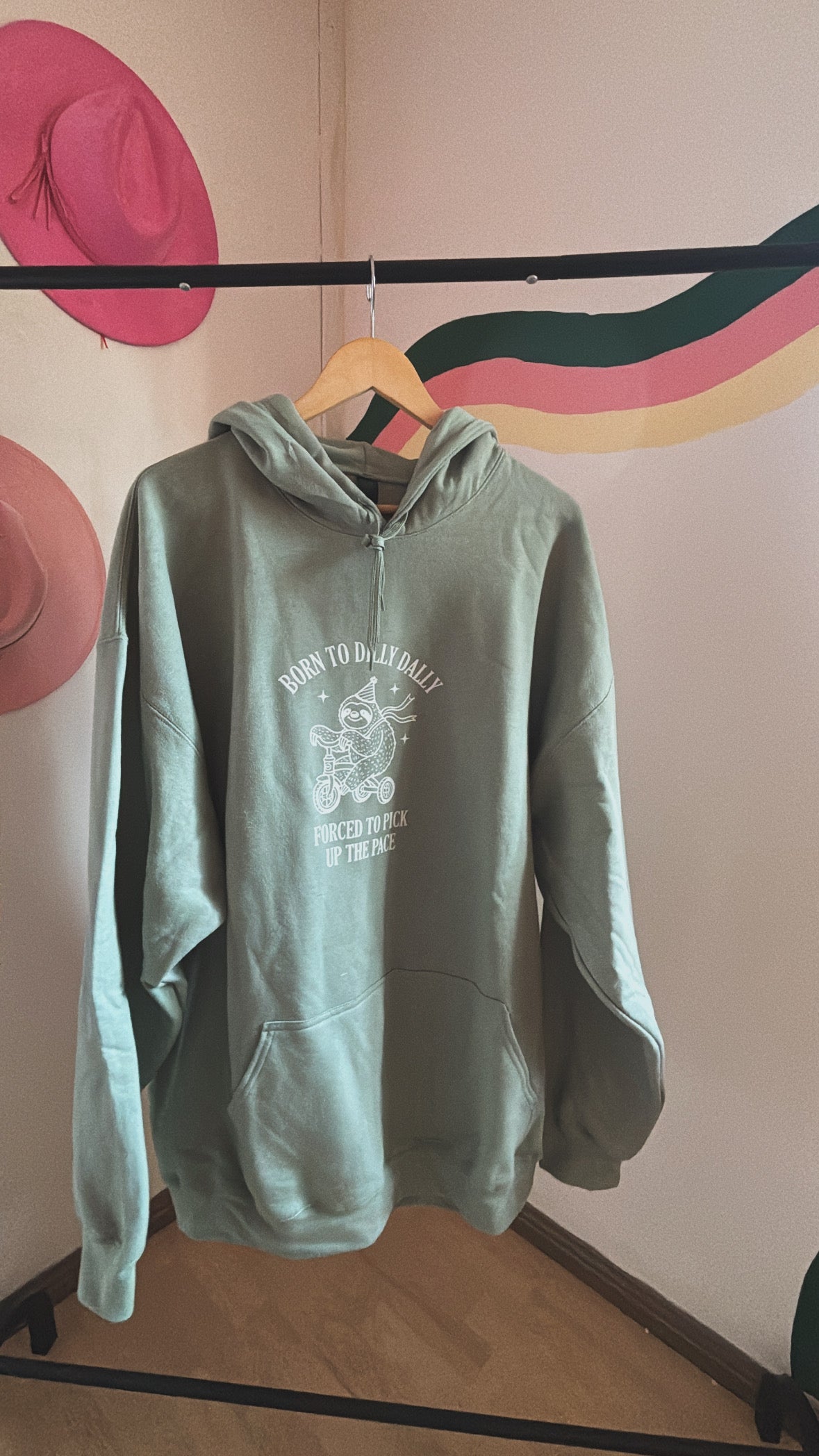 Dilly Dally Sage Green Hoodie