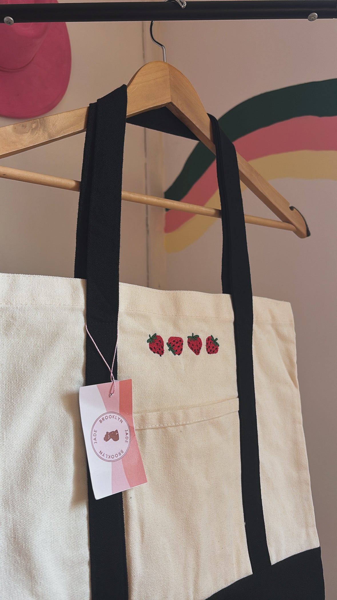 Strawberry Canvas Tote