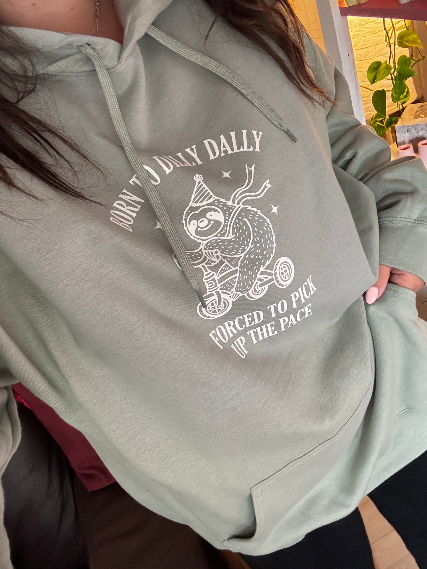 Dilly Dally Sage Green Hoodie