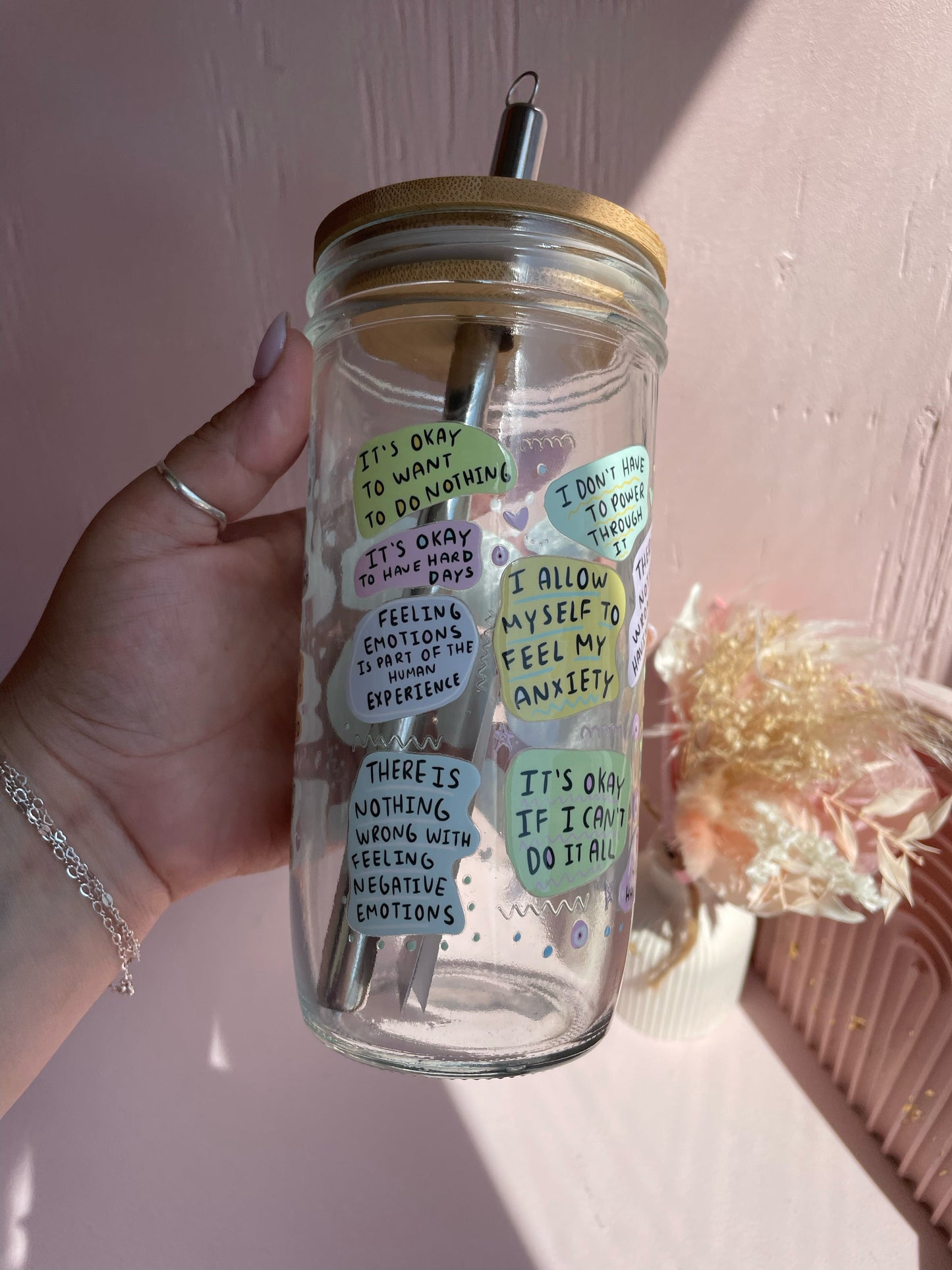 My Mental Breakdown Cup Glass Cups- Smoothie Cup. Bubble Tea. Aesthetic Cup. 24 OZ.
