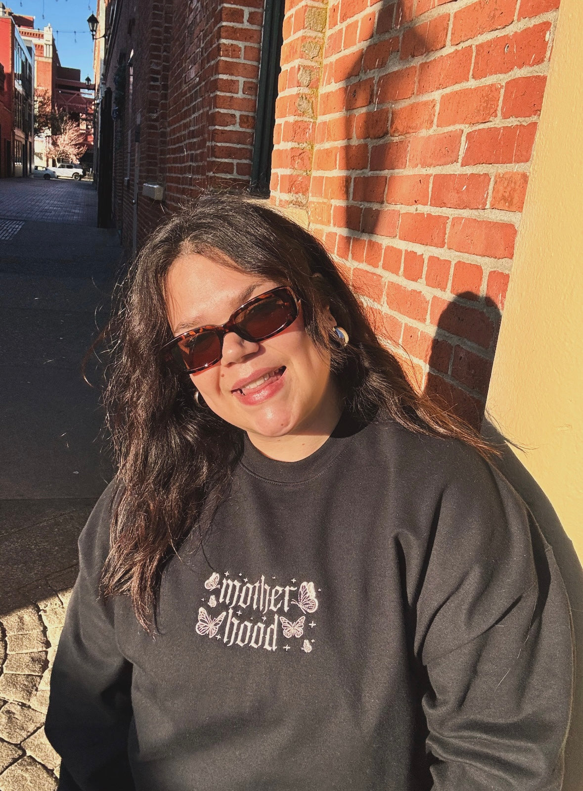 Motherhood Embroidered Crewneck Sweatshirt