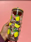 Lemon Glass Cups- Smoothie Cup. Bubble Tea. Aesthetic Cup. 24 OZ.