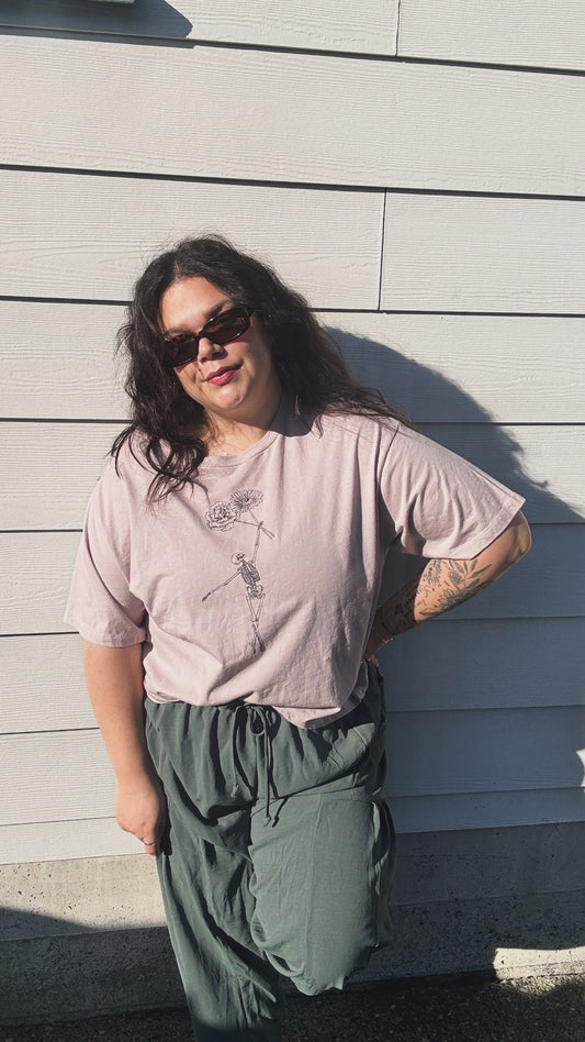 Floral Skeleton Women’s Boxy Tee