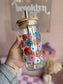 Floral Glass Cups- Smoothie Cup. Bubble Tea. Aesthetic Cup. 24 OZ.