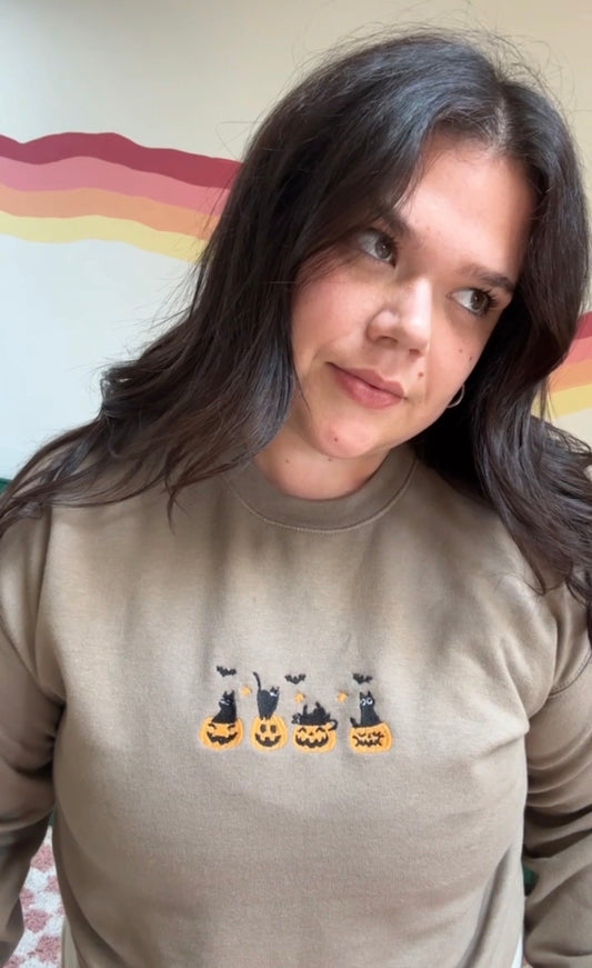 Pumpkin Black Cat Crew