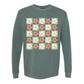 Green & Red Christmas Flowers Long Sleeve