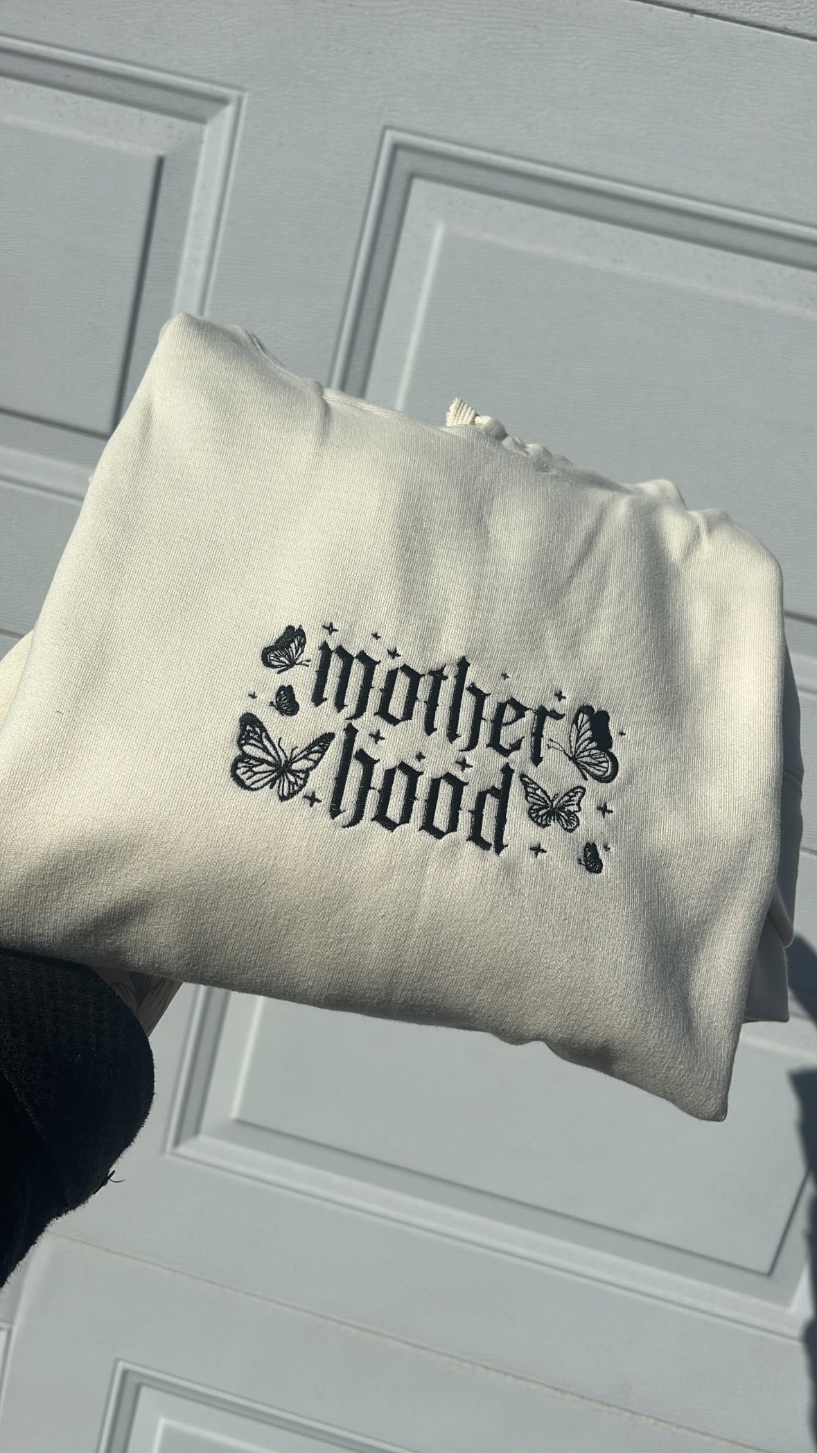 Motherhood Embroidered Hoodie