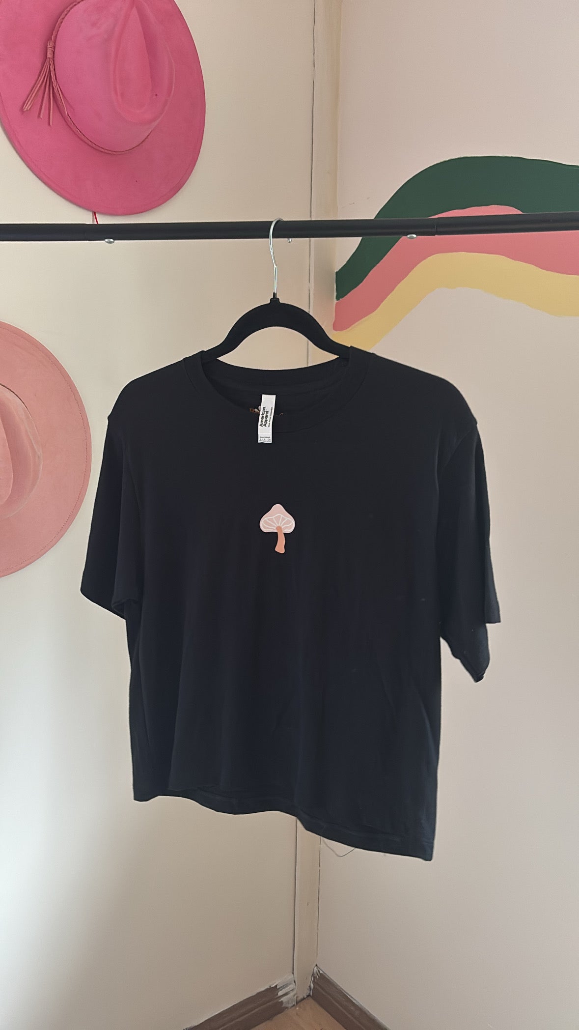 Pink Mushroom Crop Tee