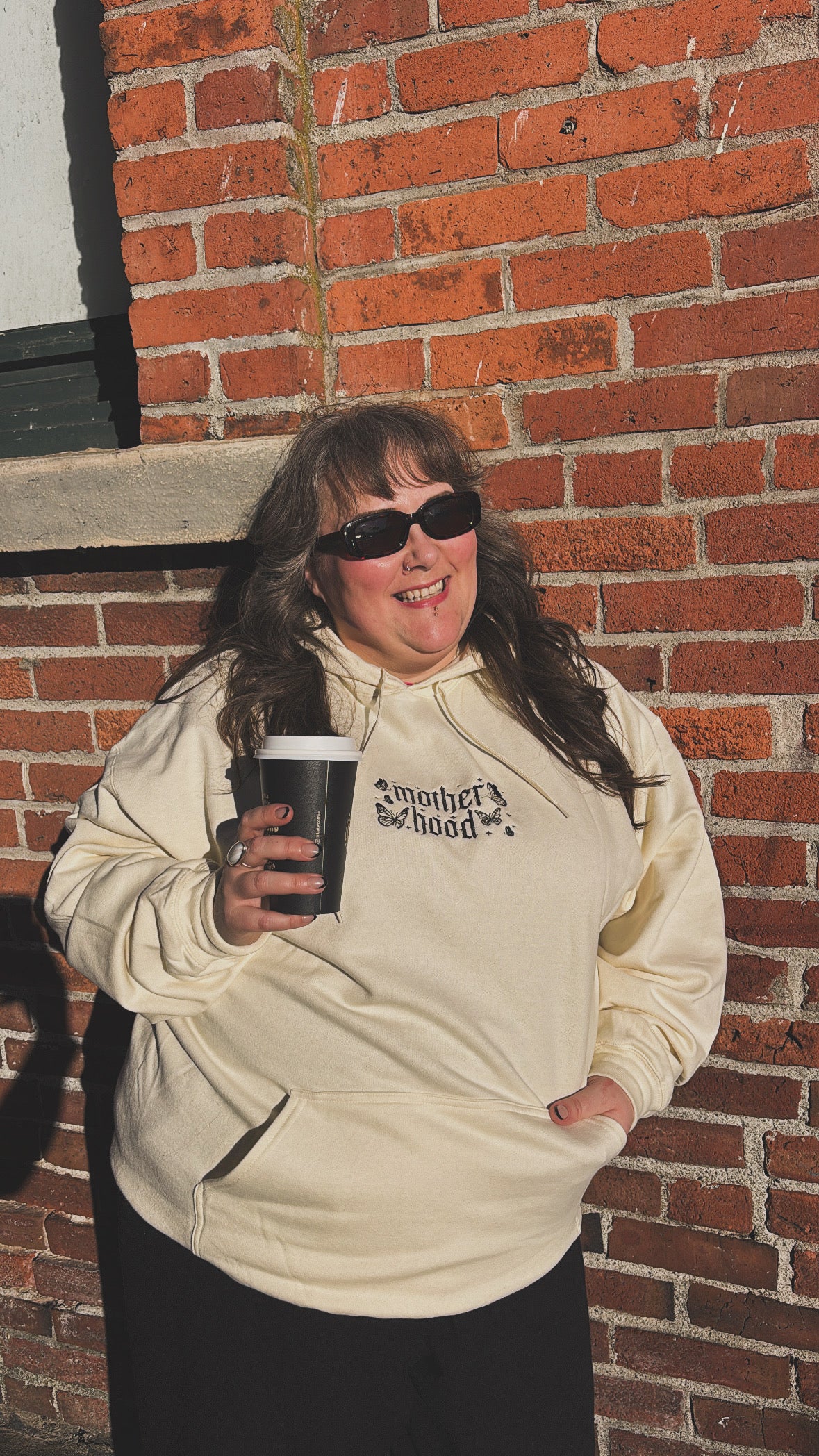 Motherhood Embroidered Hoodie