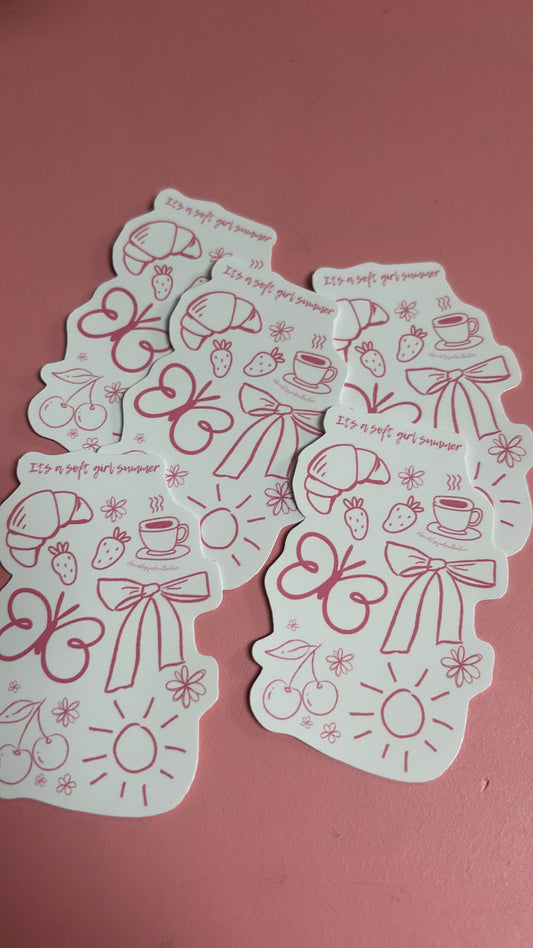 “Soft Girl Summer” Aesthetic Sticker