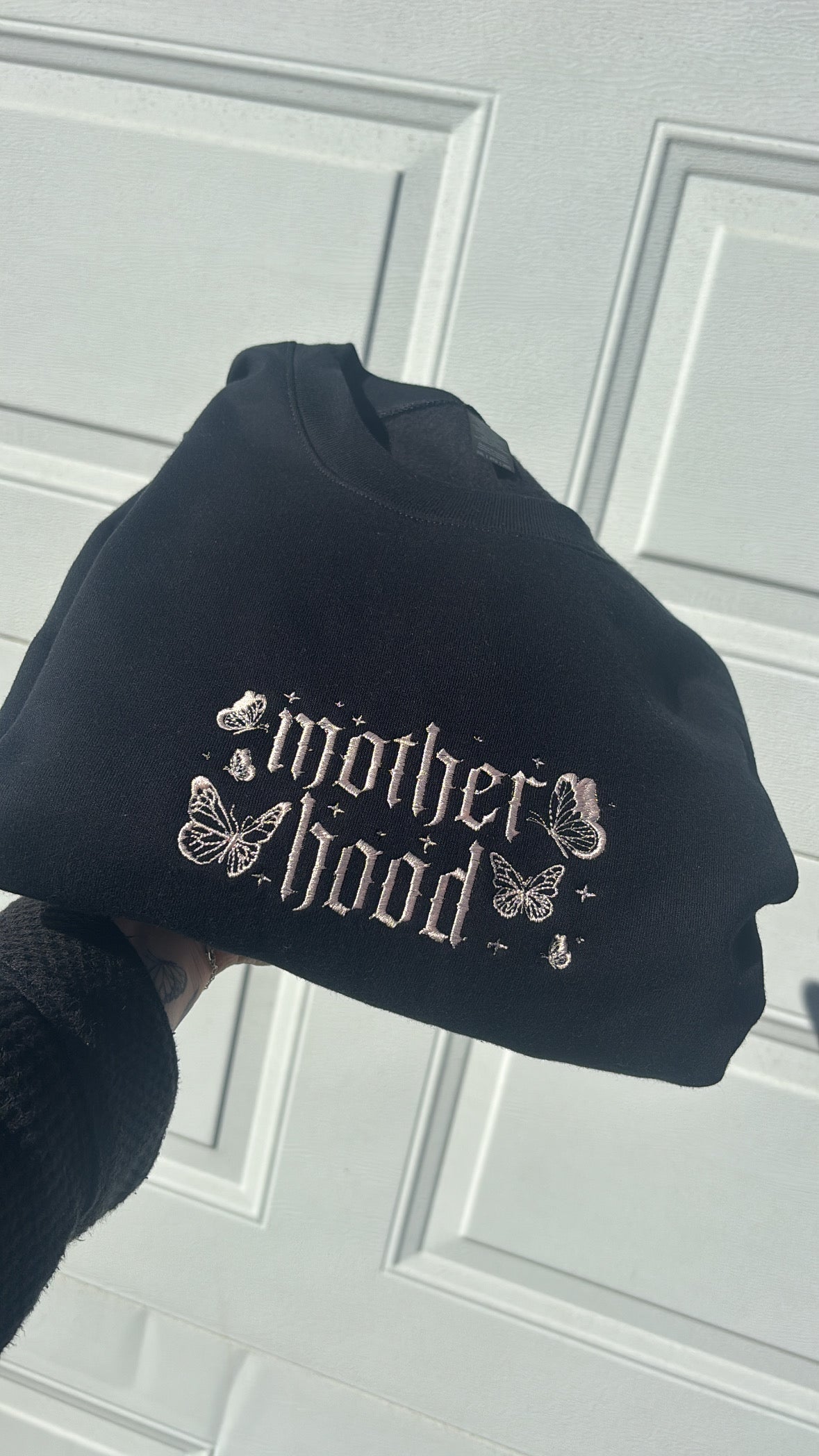 Motherhood Embroidered Crewneck Sweatshirt