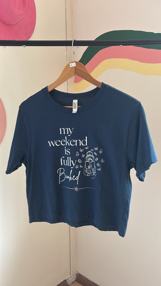 📚 My Weekend is Fully Booked Tee | 100% Cotton | small