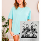 Dancing Sunflower Skulls Oversized Tee. 100% Cotton. Unisex sizing.