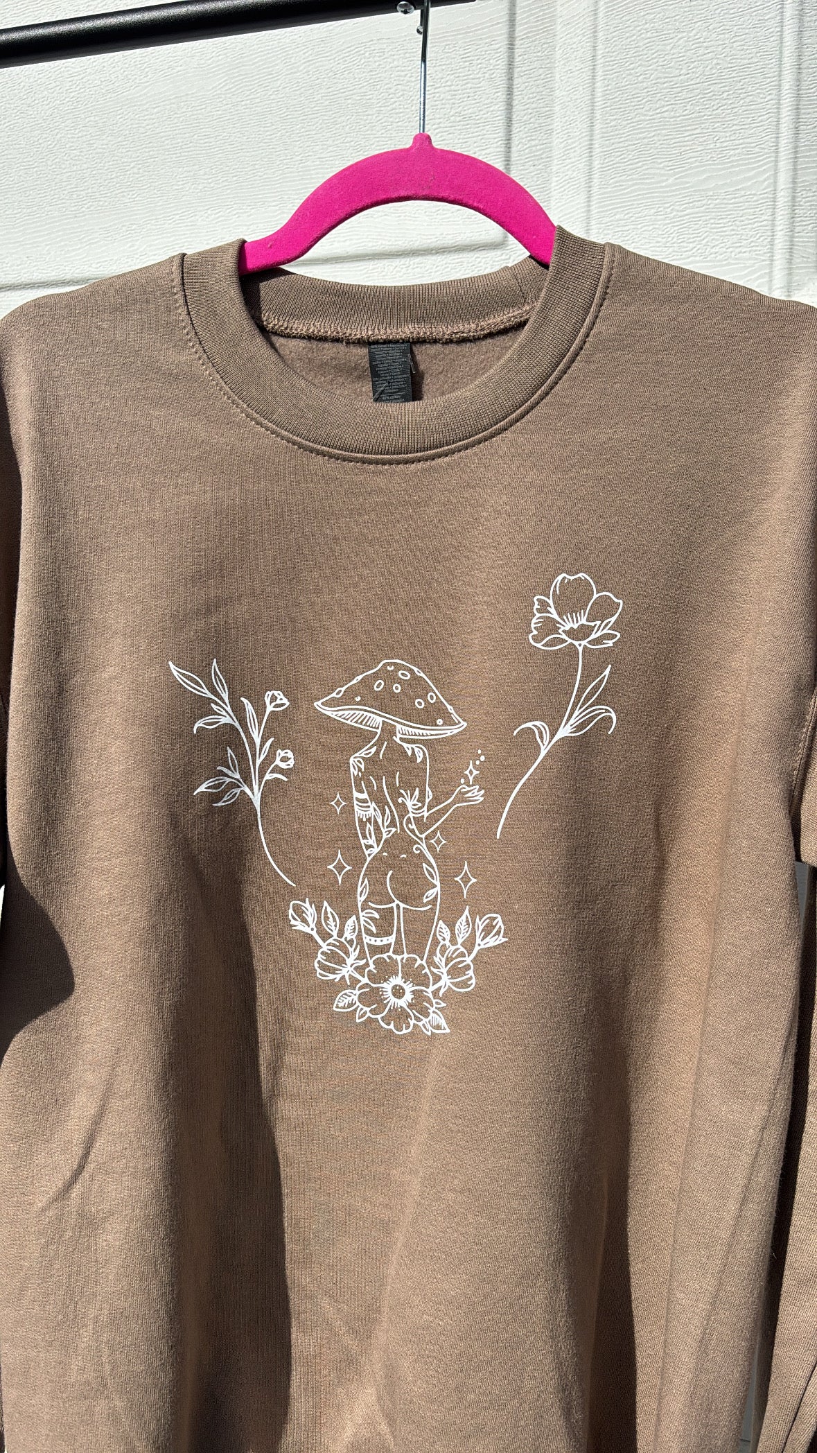 Botanical Mushroom Graphic Crewneck Sweatshirt