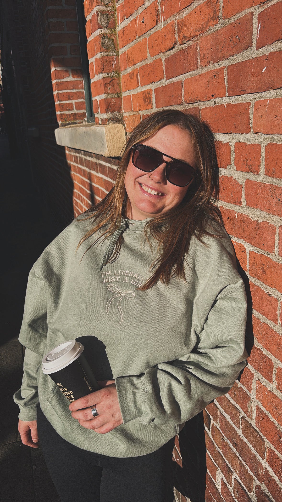 “I’m Literally Just a Girl” Embroidered Hoodie