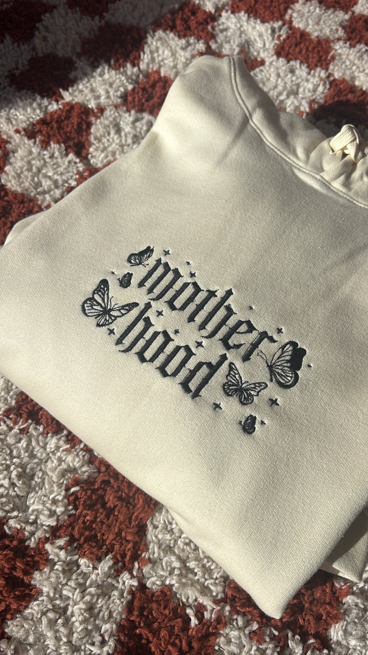 Motherhood Embroidered Hoodie
