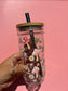 Mushroom Glass Cups- Smoothie Cup. Bubble Tea. Aesthetic Cup. 24 OZ.