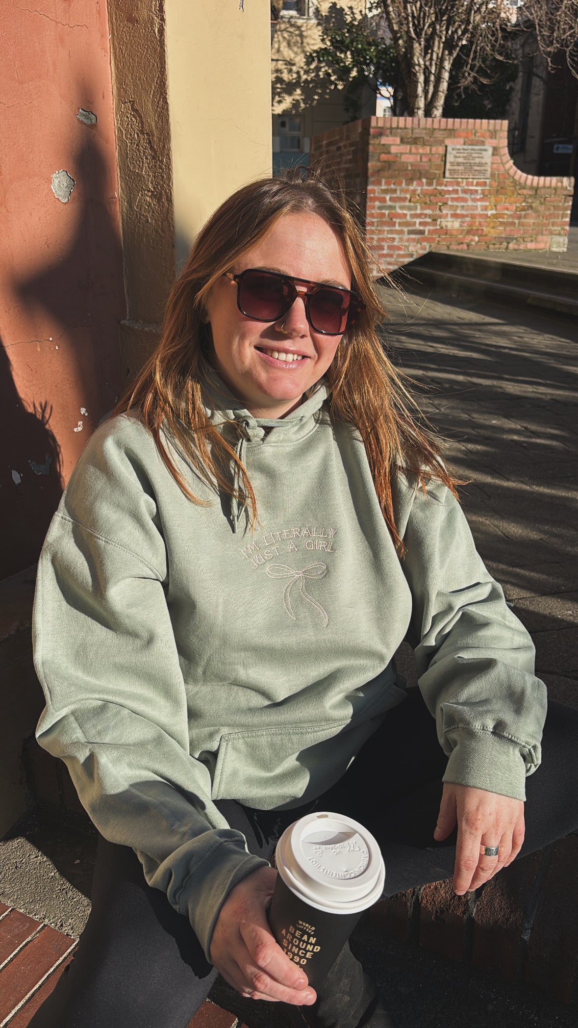 “I’m Literally Just a Girl” Embroidered Hoodie