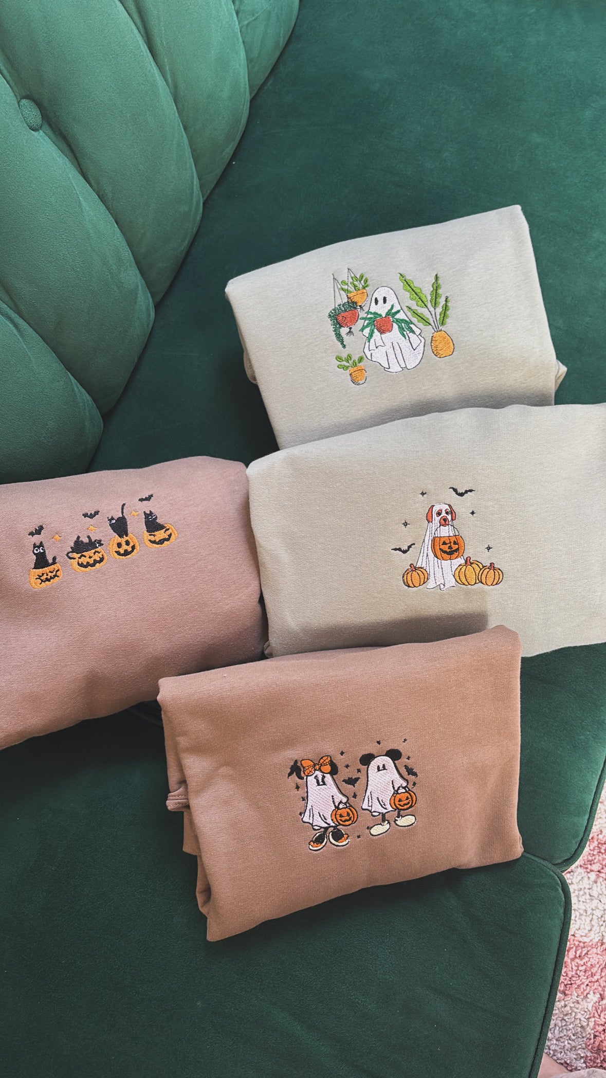 Spooky Pup Embroidered Sweatshirt – Limited Halloween Edition