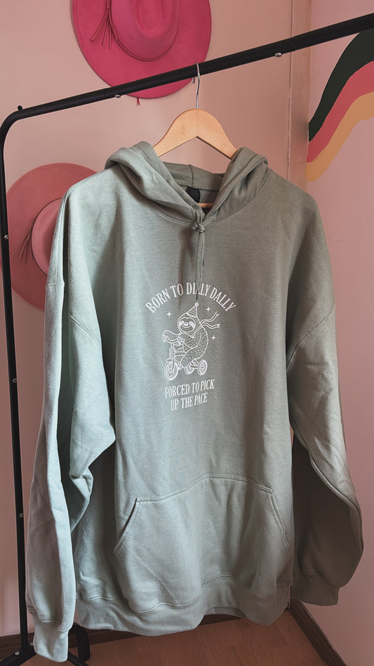 Dilly Dally Sage Green Hoodie