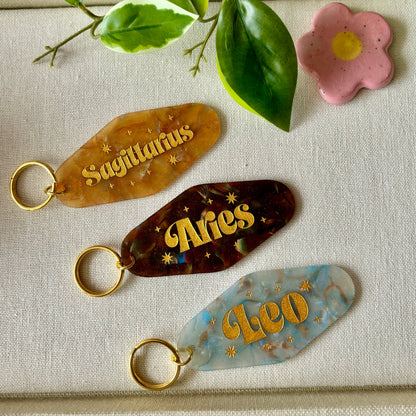 Zodiac Hotel Keychains