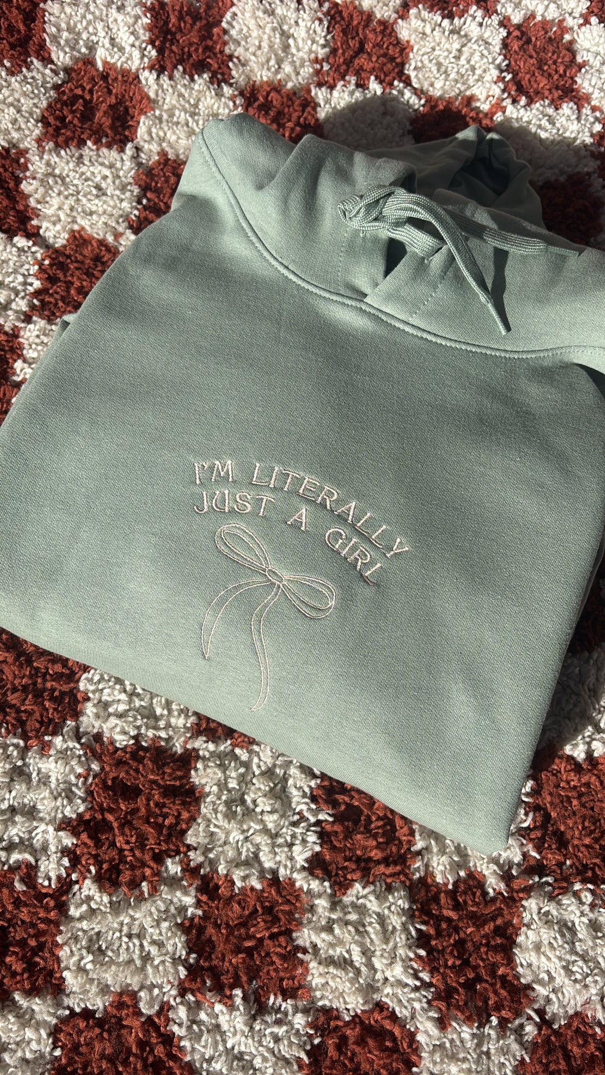 “I’m Literally Just a Girl” Embroidered Hoodie