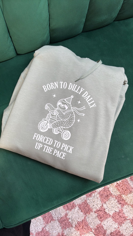 Dilly Dally Sage Green Hoodie