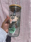 Every Body is Beautiful Affirmation Glass Cups- Smoothie Cup. Bubble Tea. Aesthetic Cup. 24 OZ.